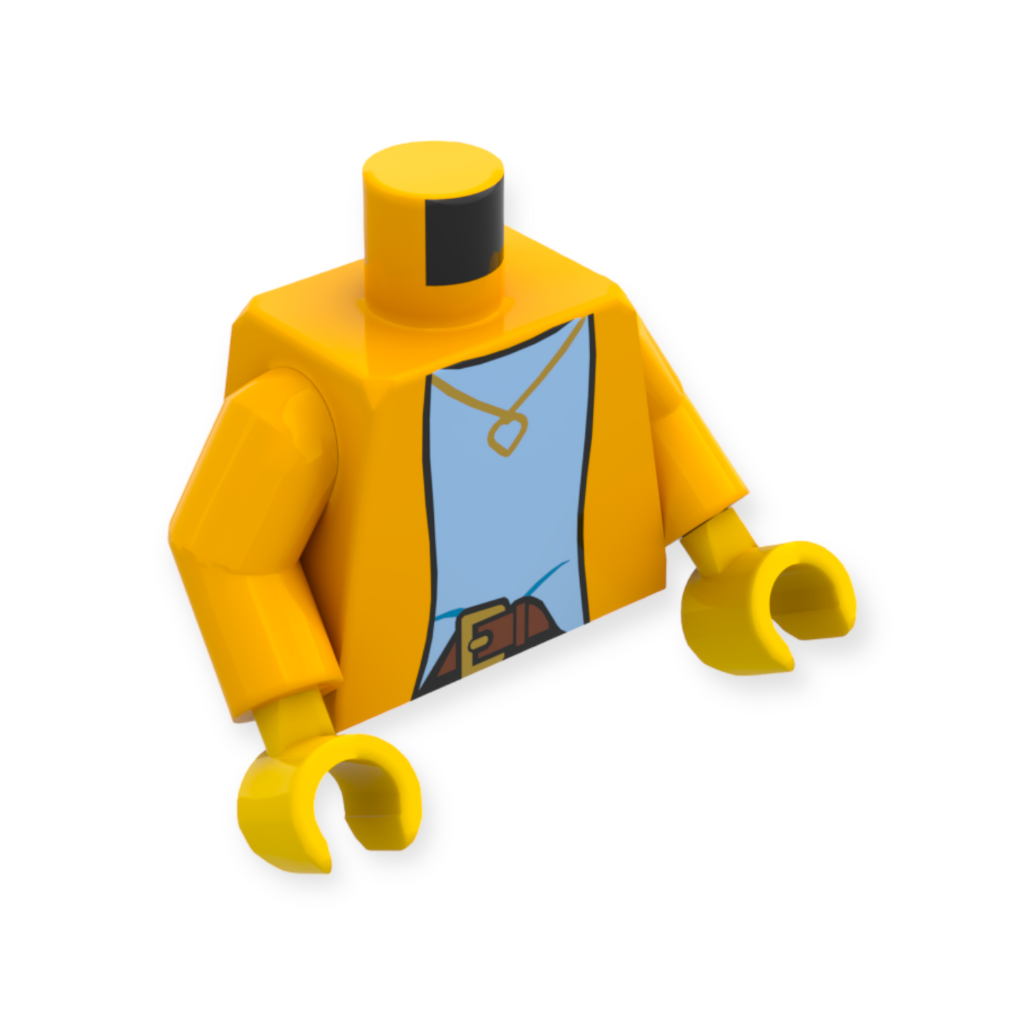 LEGO Torso - 5452 Jacket over Bright Light Blue Shirt