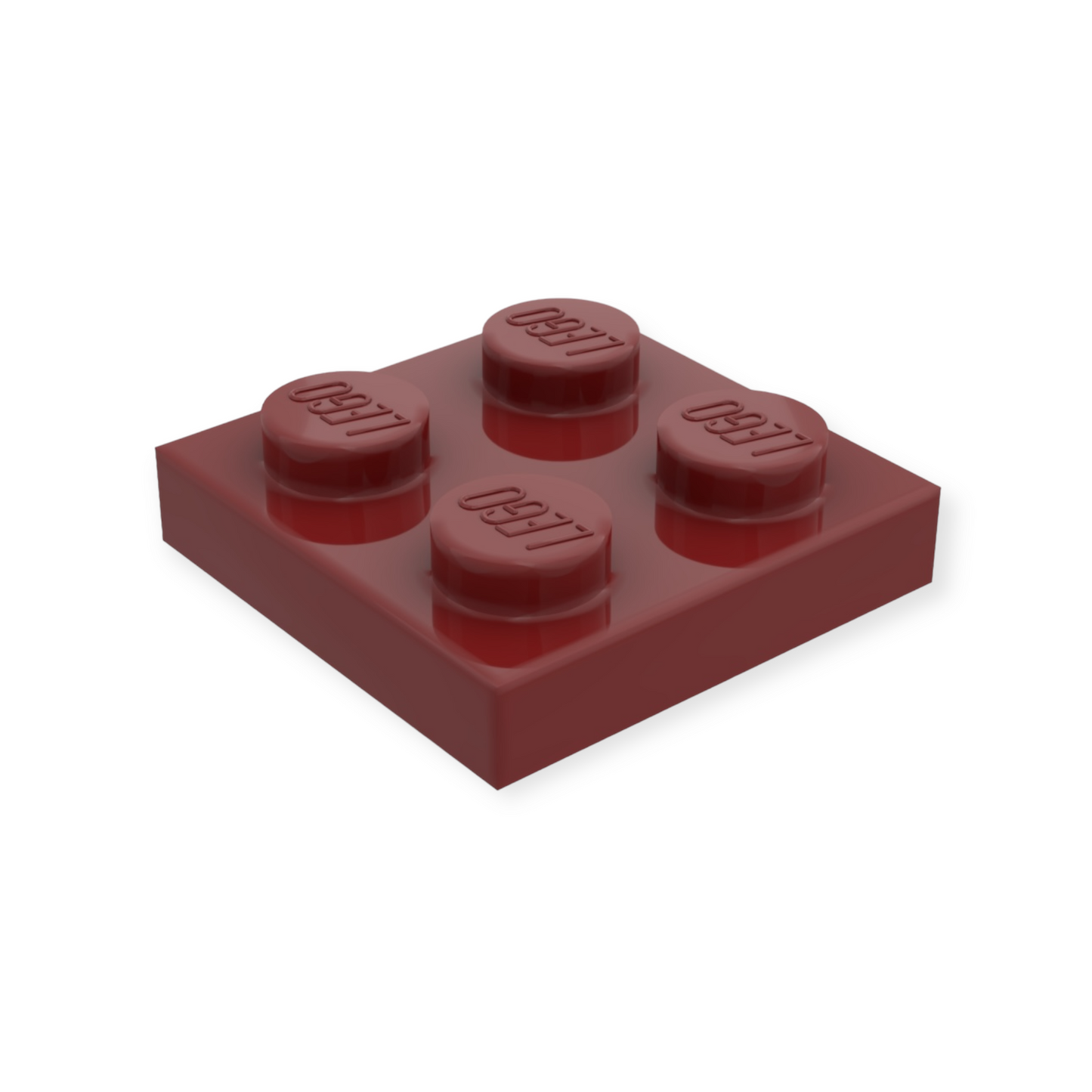 LEGO Plate 2x2 - Dark Red