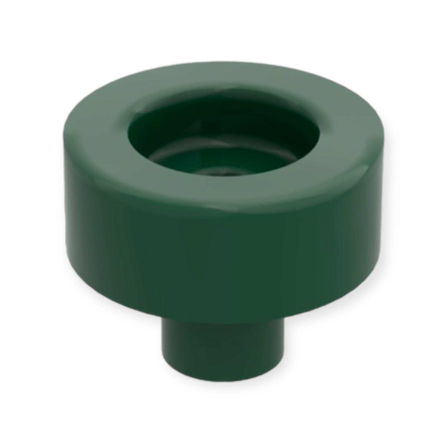 LEGO Tile Round 1x1 with Bar and Pin Holder - Dark Green