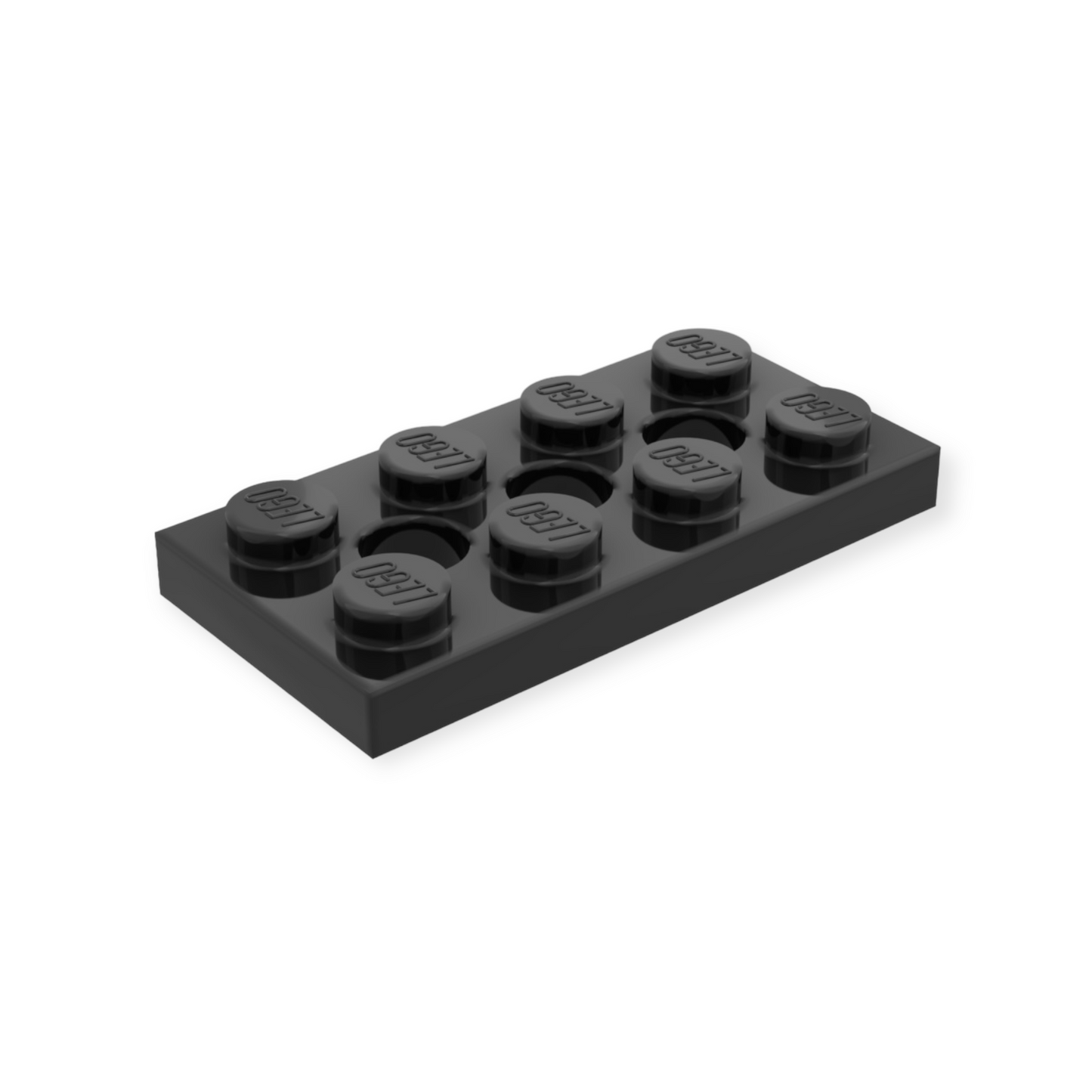 LEGO Technic Plate 2x4 with 3 Holes - in Black