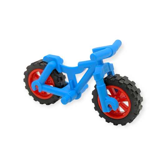 LEGO Bicycle Heavy Mountain Bike with Red Wheels and Black Tires