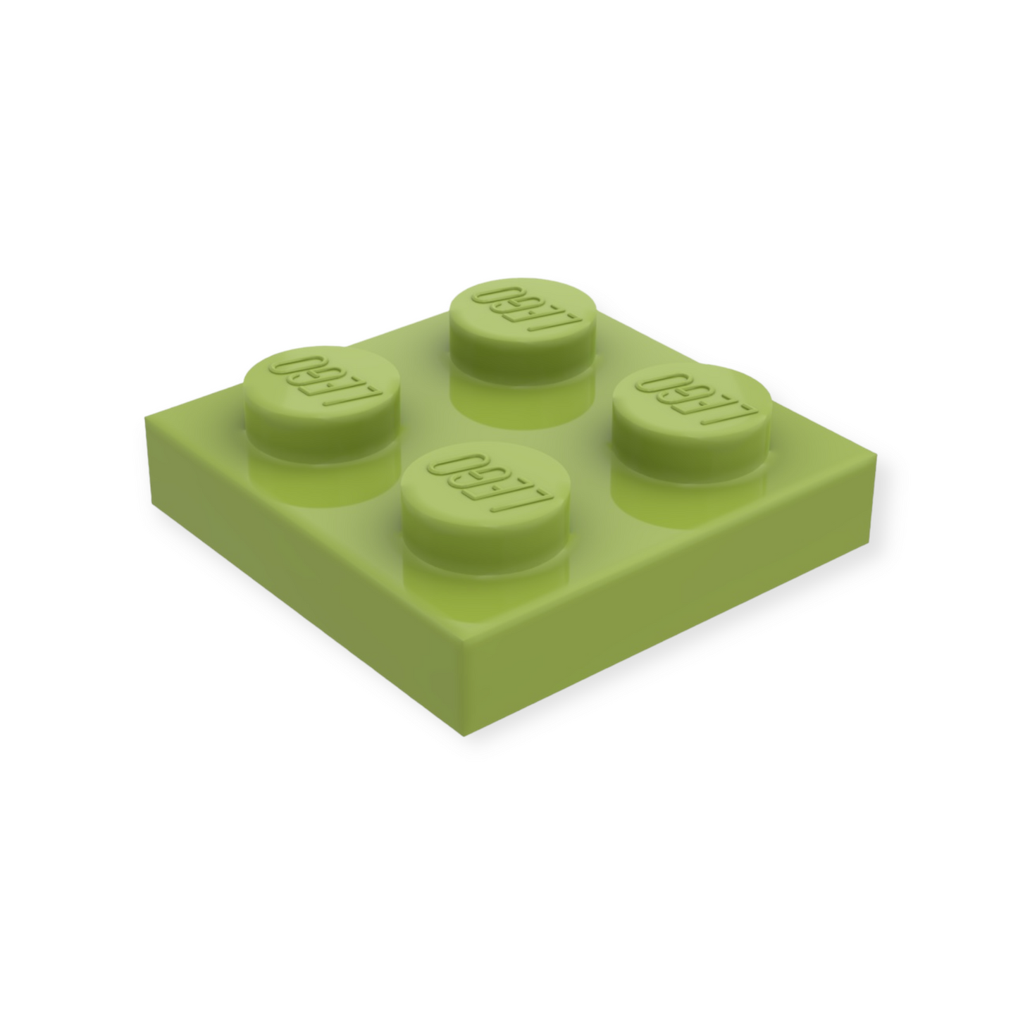 LEGO Plate 2x2 - Lime