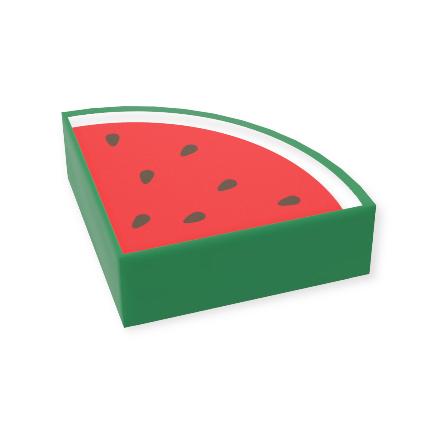 LEGO Tile Round 1x1 Quarter - Wassermelone