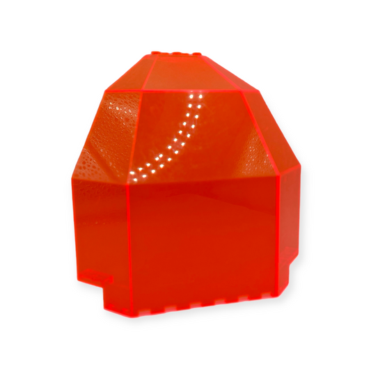 LEGO Panel 10 x 10 x 12 Quarter Dome Trans-Neon-Orange