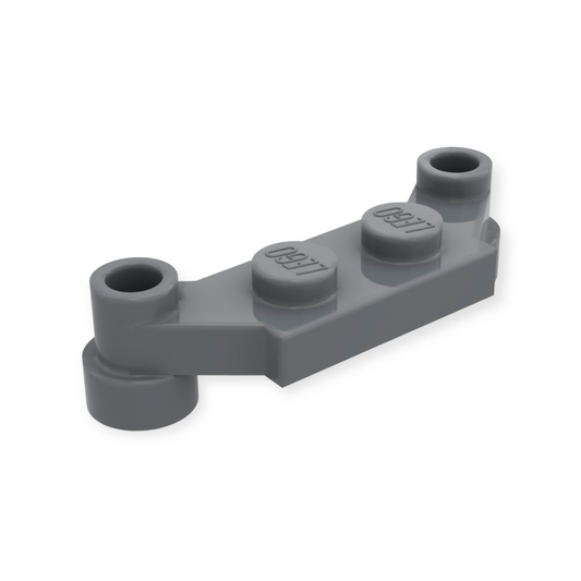 LEGO Plate Modified 1x4 Offset - in Dark Bluish Gray
