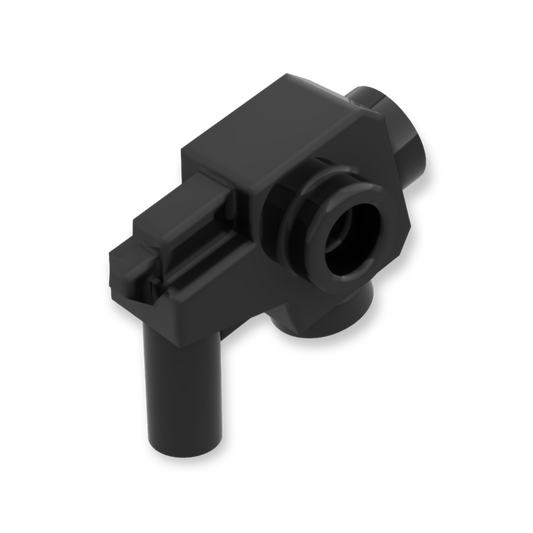 LEGO Minifigur Waffe Blaster mit Noppen an den Seiten unten und vorne in Black