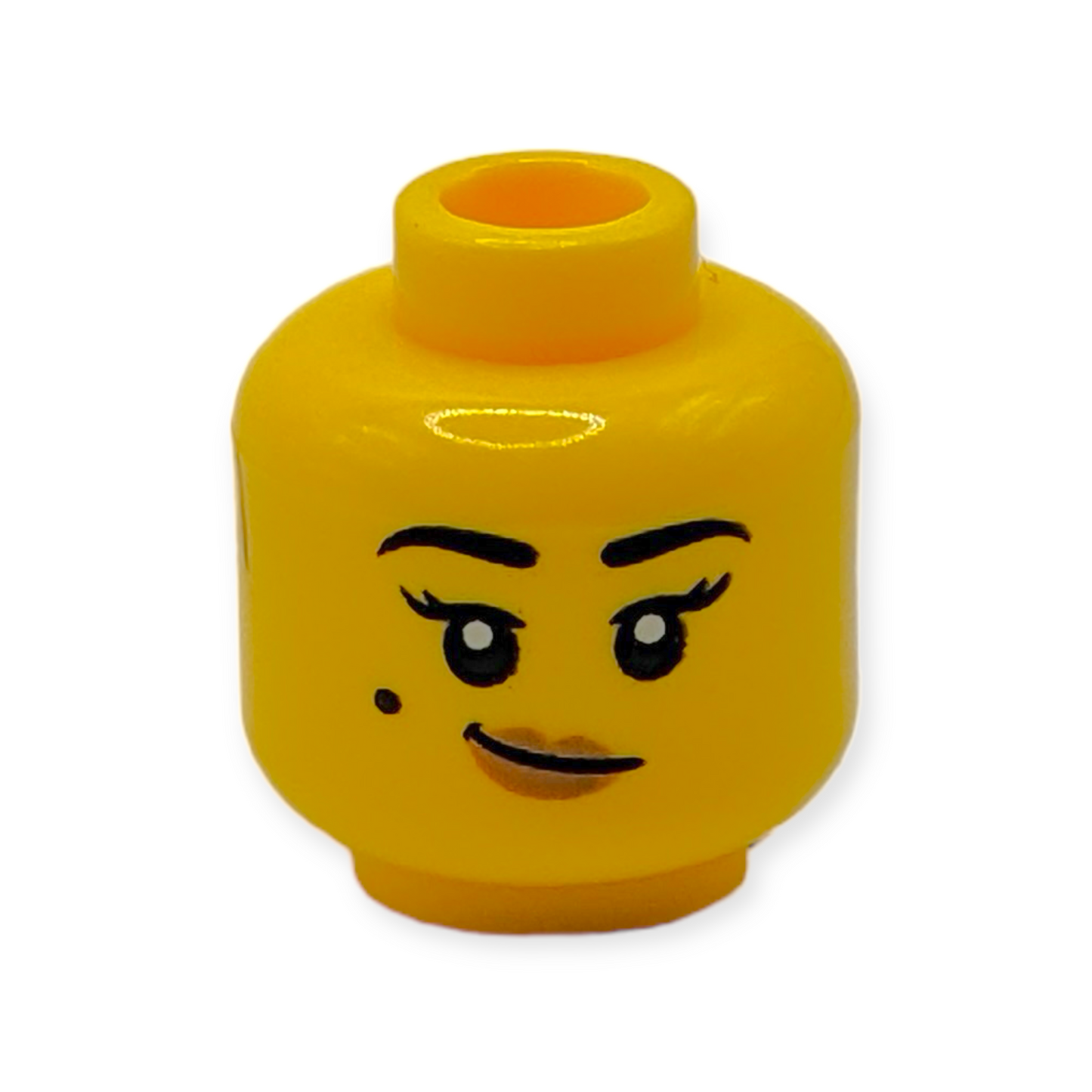 LEGO Head- 3602 Dual Sided Female Black Eyebrows and Beauty Mark