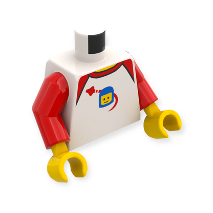 LEGO Torso - 3432 Shirt with Red Collar and Shoulders, Spaceship Orbiting Classic Space