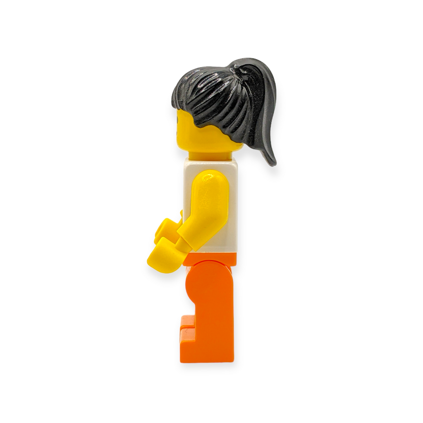 LEGO Minifigur Yellow Flowers - Black Ponytail Hair twn062