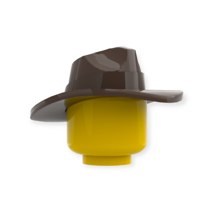 LEGO Hut - Outback-Stil mit breiter Krempe in Dark Brown