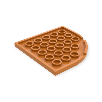 LEGO Plate Round Corner 6x6 - Medium Nougat