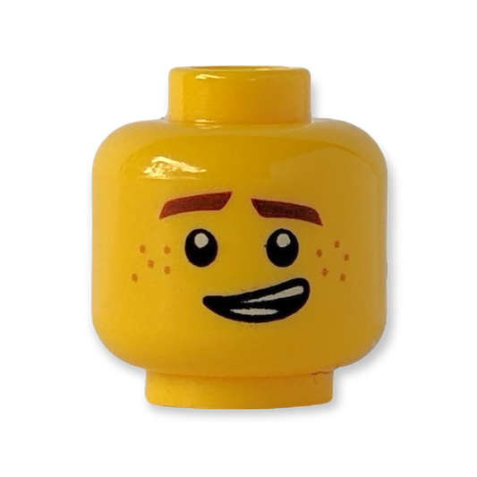 LEGO Head - 2257 Doppelseitige rötlich-braune Augenbrauen und Sommersprossen