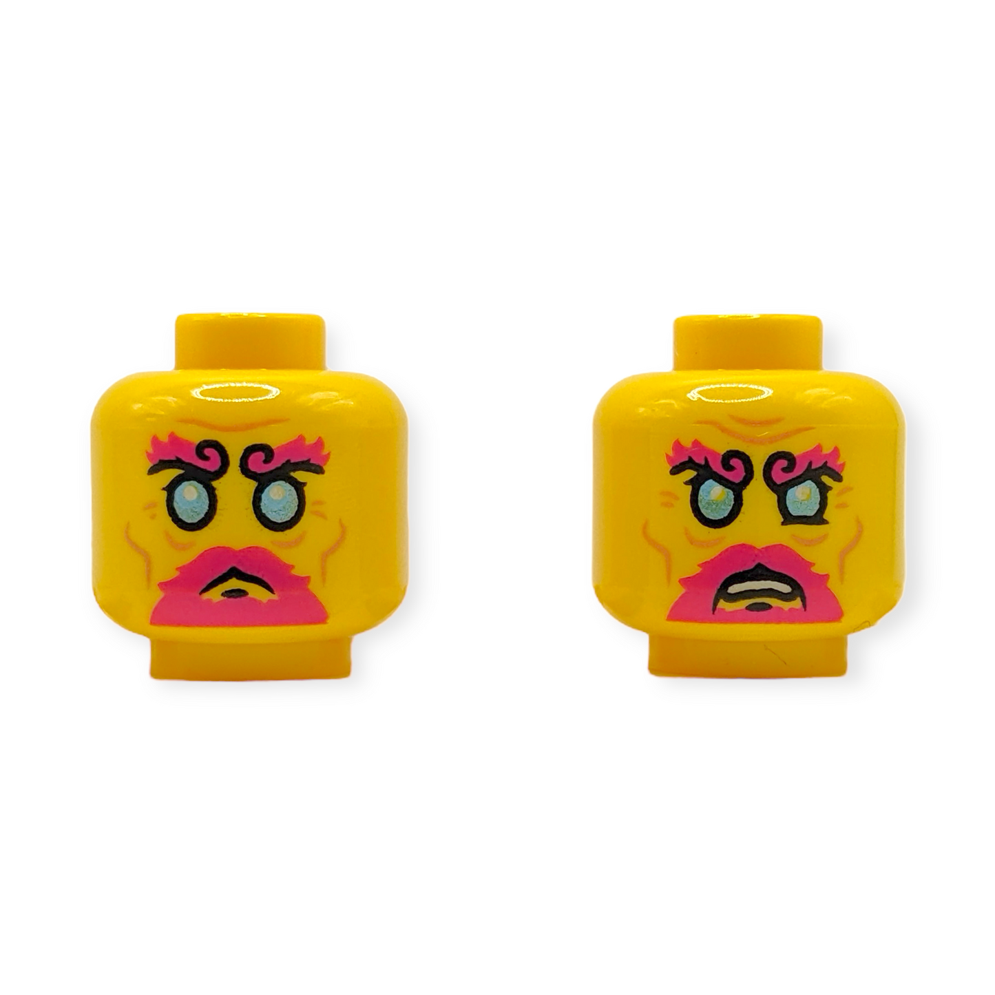 LEGO Head - 3712 Dual Sided Metallic Light Blue Eyes