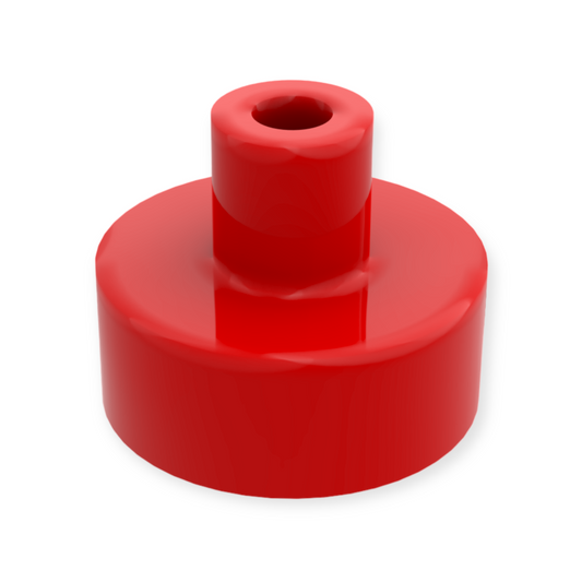 LEGO Tile Round 1x1 with Bar and Pin Holder - Red