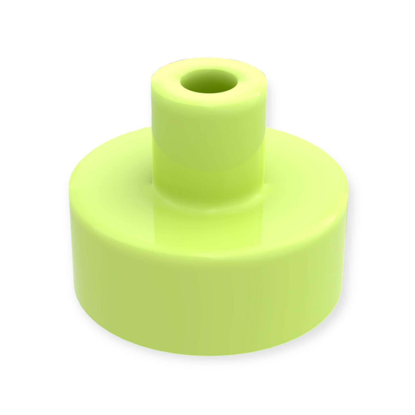 LEGO Tile Round 1x1 with Bar and Pin Holder - Yellowish Green