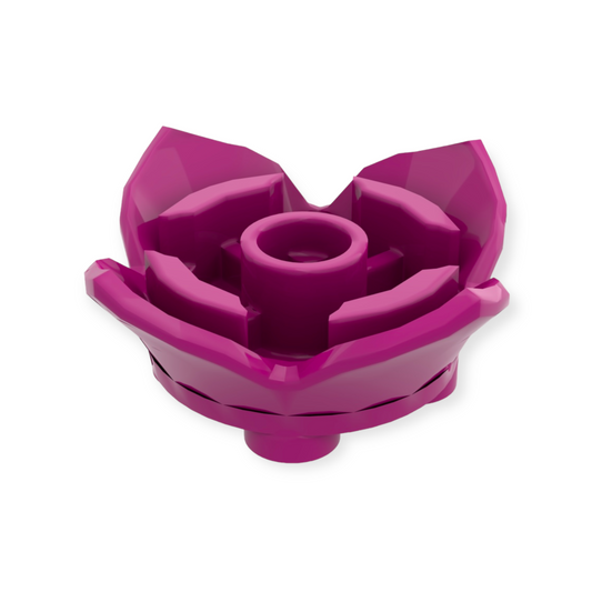 LEGO Plant Leaves 2x2 with 4 Petals and Axle Hole - Magenta