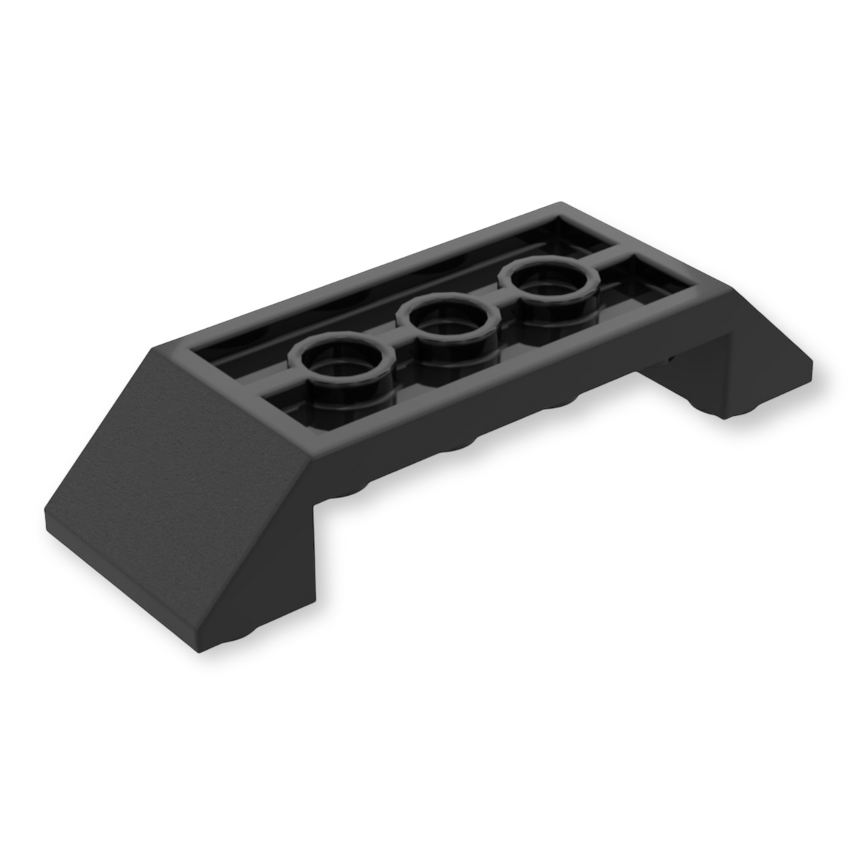 Lego Inverted Bench LEGO Slope Inverted 45 6x2 Double with 2x4 Cutout in Black ...