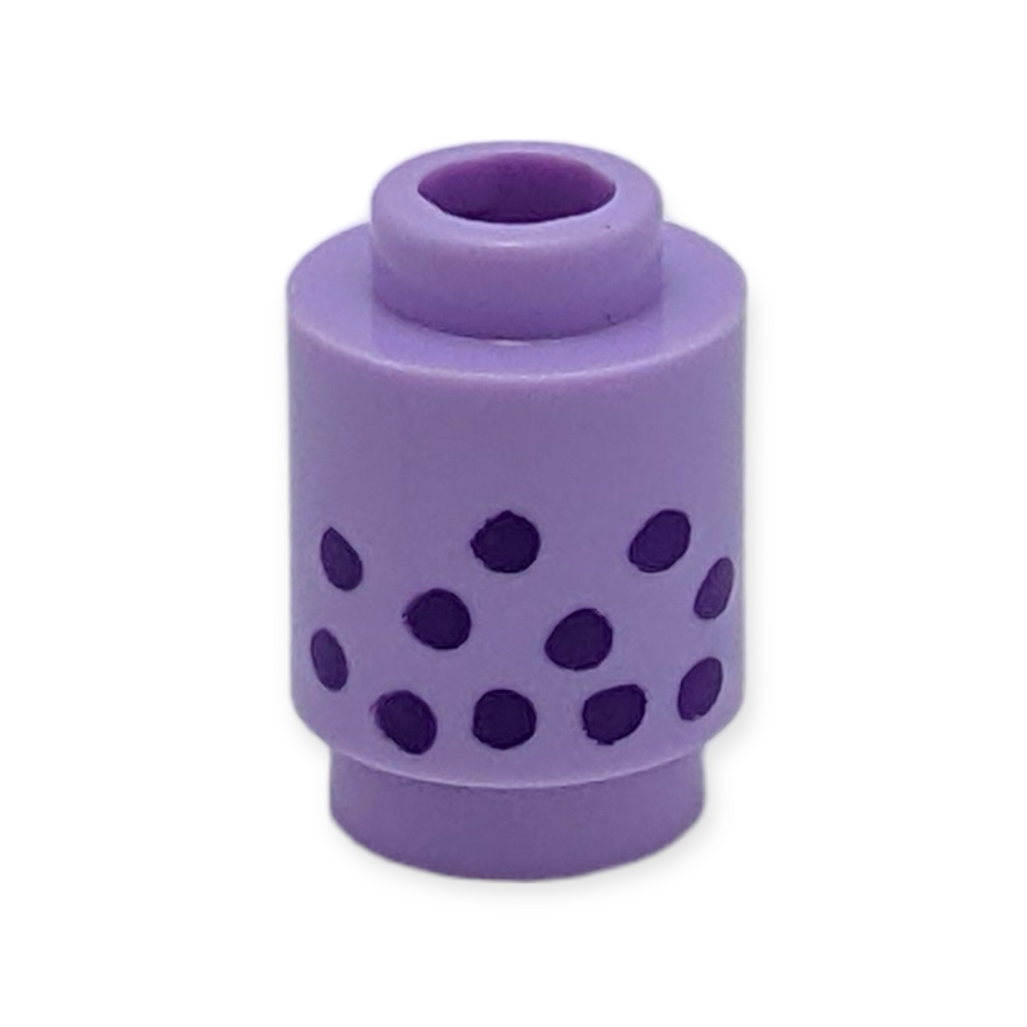 LEGO Brick 1x1 Round - Dark Purple Spots