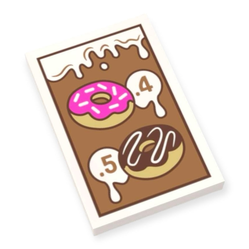 LEGO® Fliese 2x3 - Donut Werbeschild 1