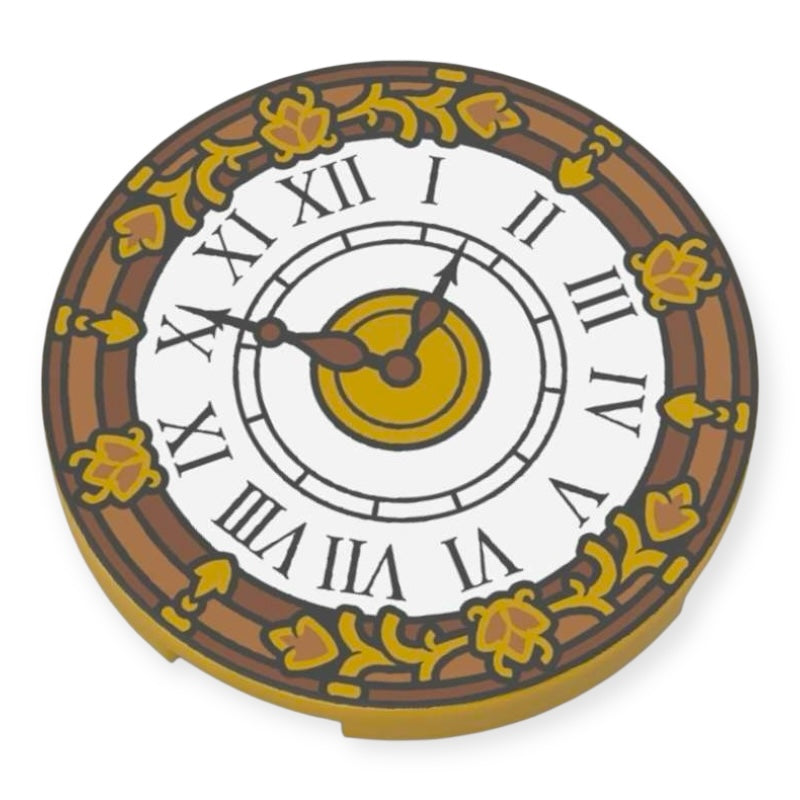 LEGO® Fliese Rund 3x3 - edles Ziffernblatt