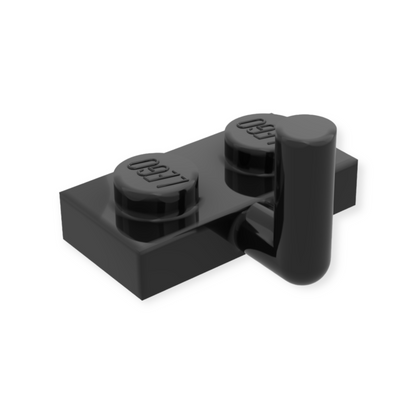 LEGO Plate Modified 1x2 with Bar Arm Up - in Black