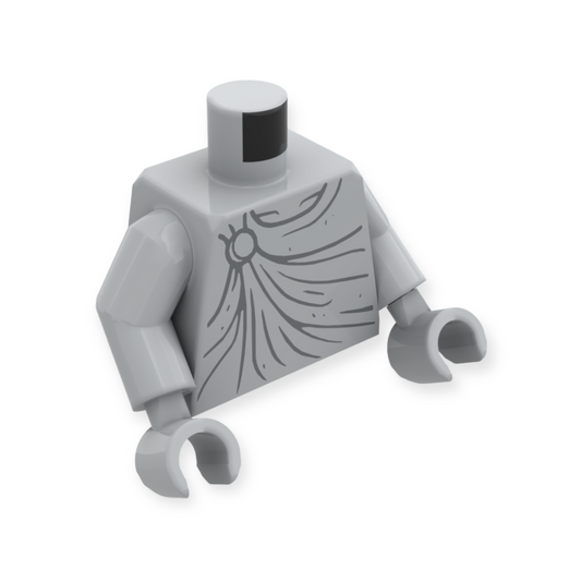 LEGO Torso - 6495 Statue Robe with Dark Bluish Gray Gather Lines