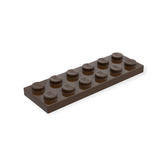 LEGO Plate 2x6 - Dark Brown