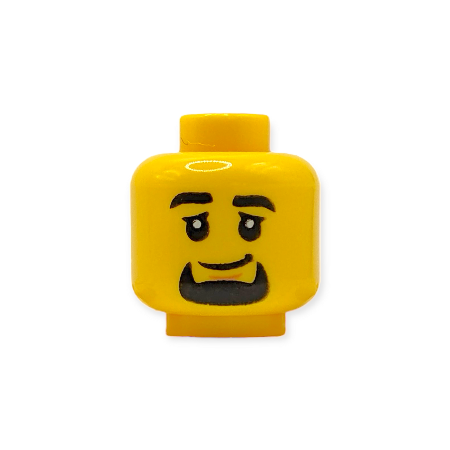 LEGO Head - 3926 Black Eyebrows and Goatee, Chin Dimple