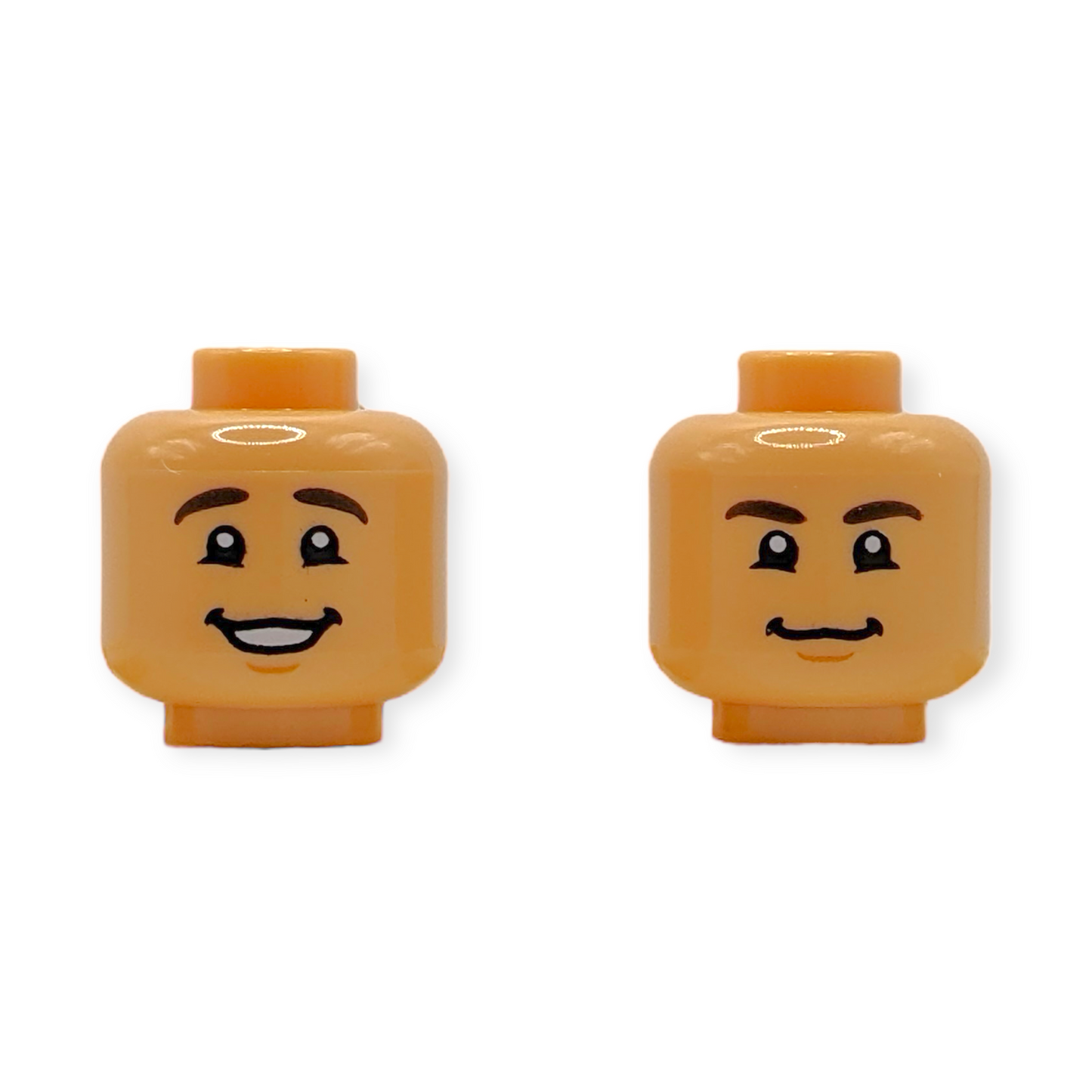 LEGO Head - 3869 Dual Sided Dark Brown Eyebrows