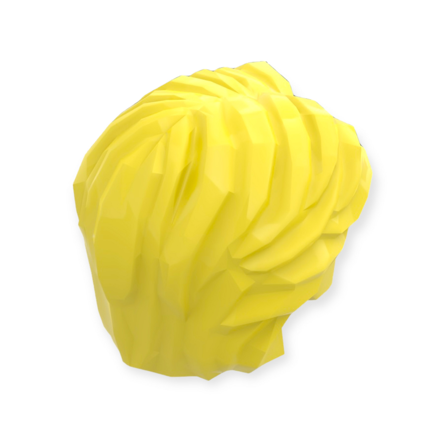 LEGO Frisur Nr 117 - Kurzes gewelltes Haar mit Mittelscheitel - Bright Light Yellow