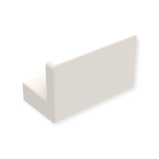 LEGO Panel 1x2x1 Rounded Corners in White