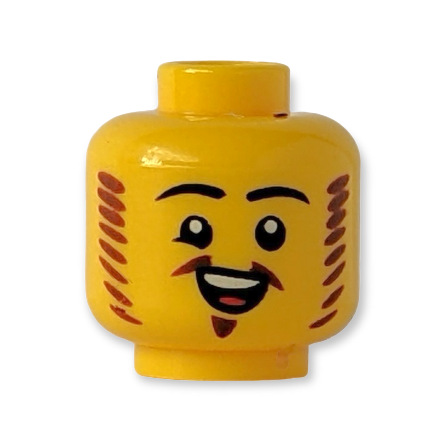 LEGO Head - 3587 Schwarze Augenbrauen rötlich-braune Koteletten und Van-Dyke-Bart