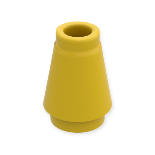 LEGO Cone 1x1 with Top Groove in Yellow