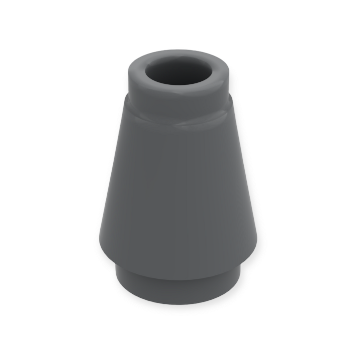 LEGO Cone 1x1 with Top Groove in Dark Bluish Gray