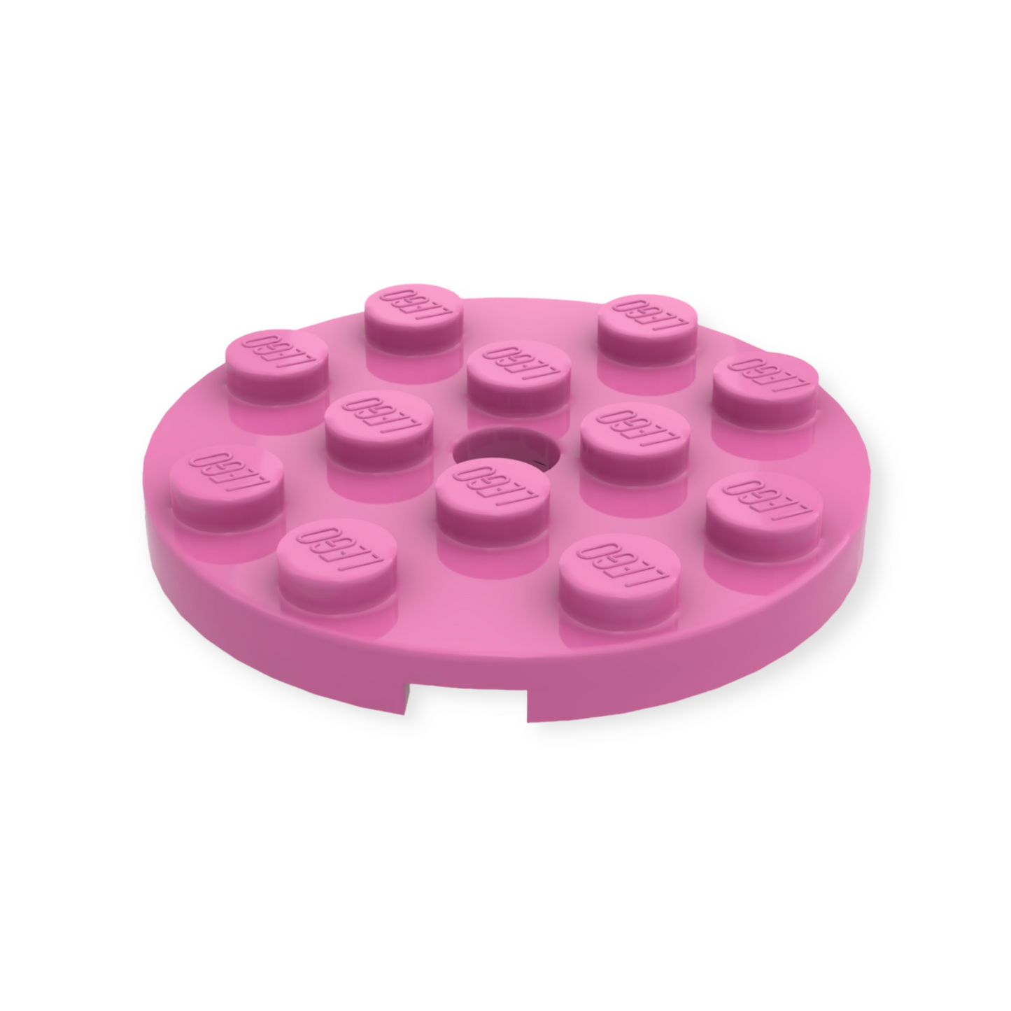 Lego Piece Lego Coupling Plate 2x2 Pink Brick, Round Corner 2x2