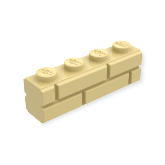 LEGO Brick Modified 1x4 - Mauerstein in Tan