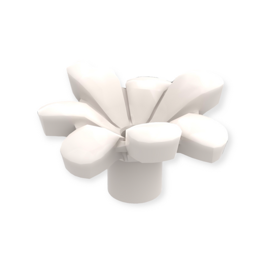 LEGO Flower with Bar and Small Pin Hole in White