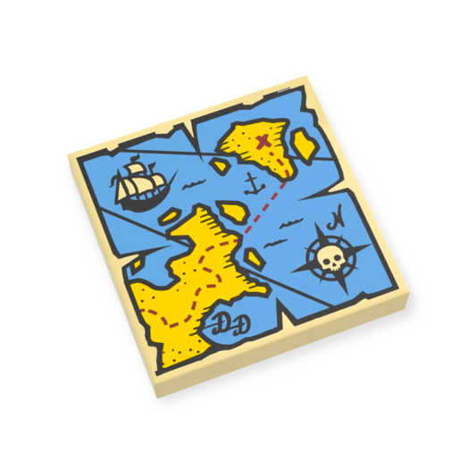 LEGO Tile 2x2 - Piraten-Schatzkarte