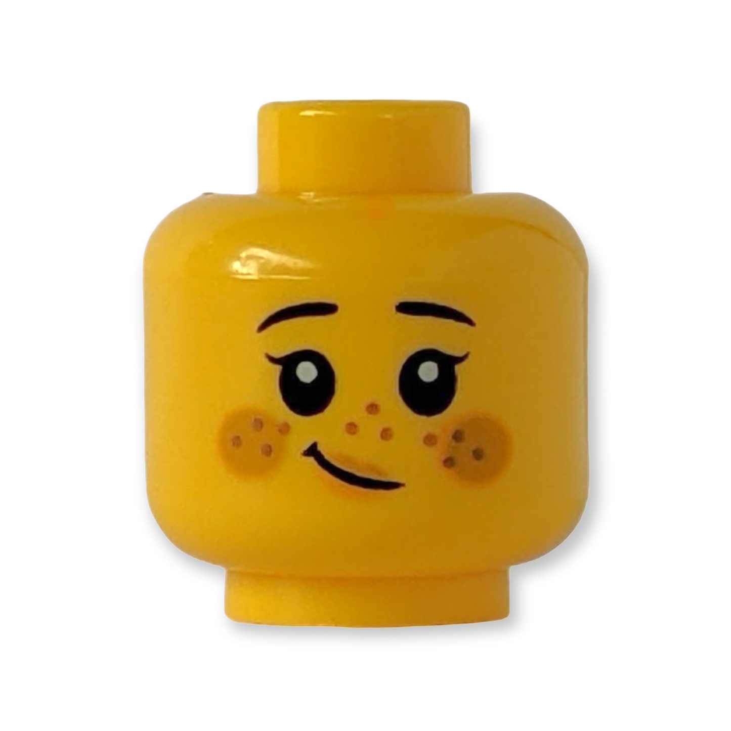 LEGO Head - 3644 Kind mit Zahnspange und schwarzen Augenbrauen