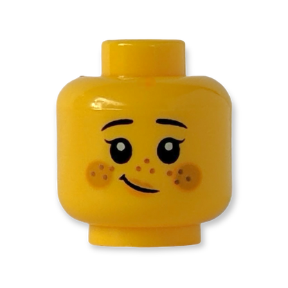 LEGO Head - 3644 Kind mit Zahnspange und schwarzen Augenbrauen