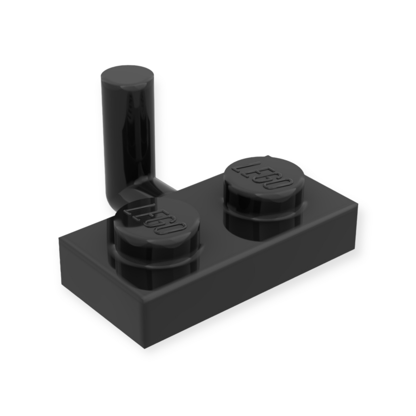 LEGO Plate Modified 1x2 with Bar Arm Up - in Black