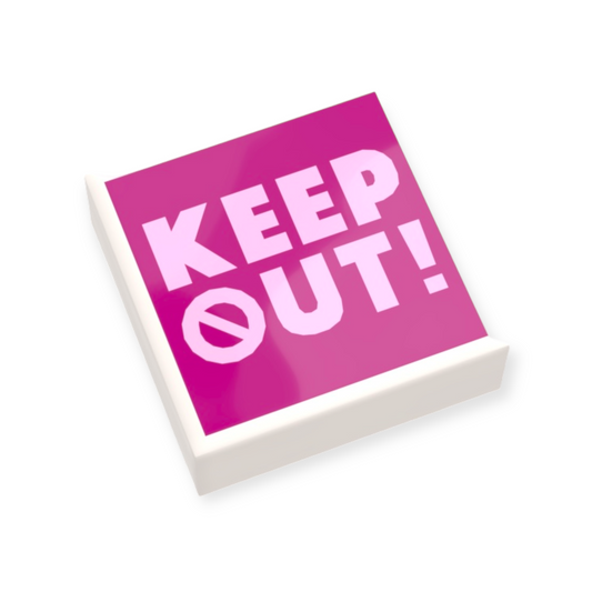LEGO Tile 1x1 - KEEP OUT!