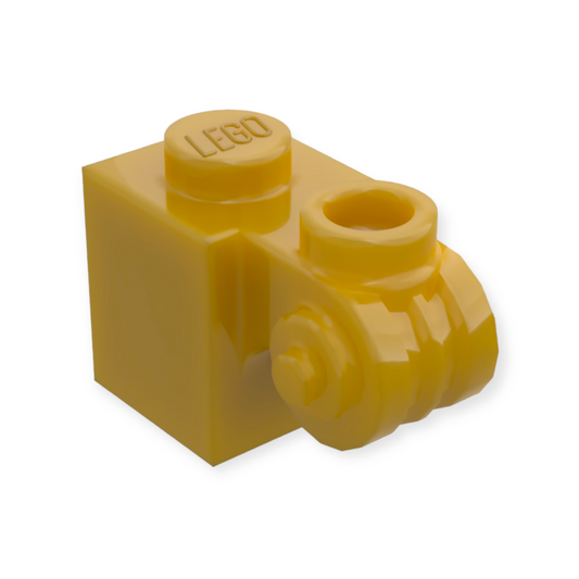 LEGO Brick Modified 1x1 - Scroll with Hollow Stud / Verzierung in Pearl Gold