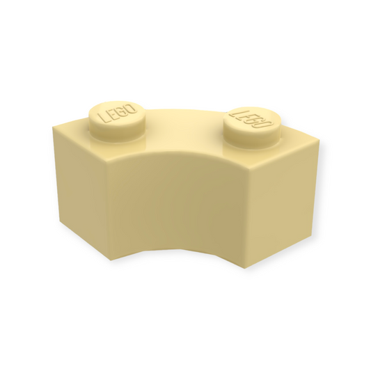 LEGO Brick Round Corner 2x2 in Tan