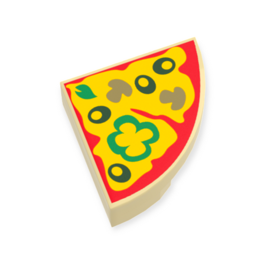LEGO Tile Round 1x1 Quarter - Pizza Stück