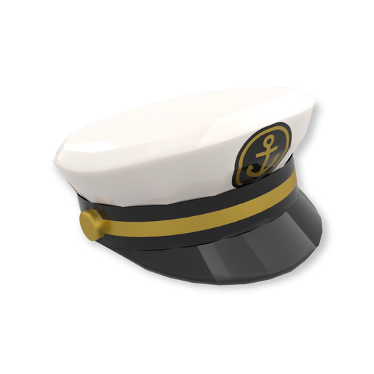 LEGO Hut - Captain Cap / Kapitänsmütze mit goldenen Anker und Band