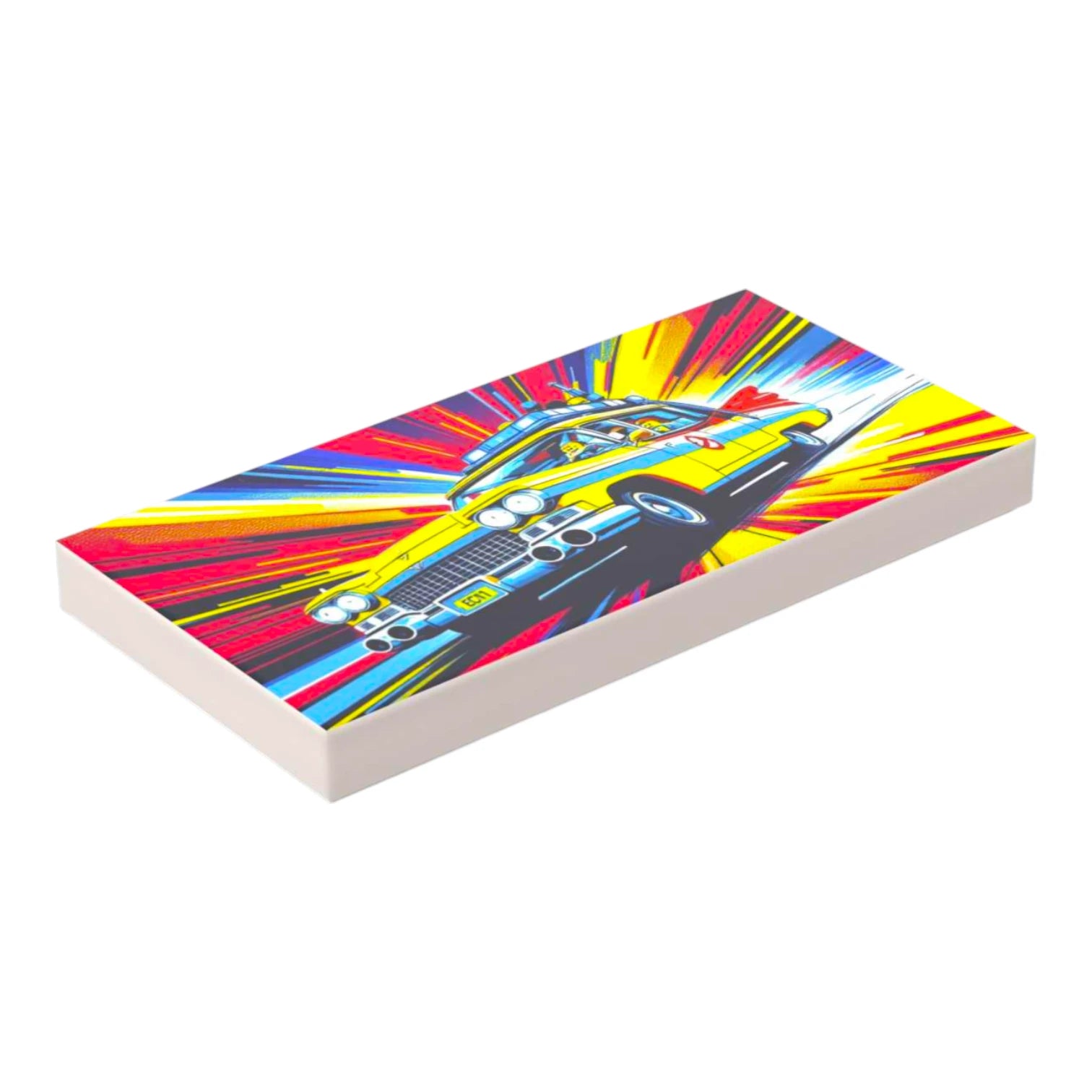 Bedruckte LEGO® Fliese 2x4 - Popart Geisterjäger