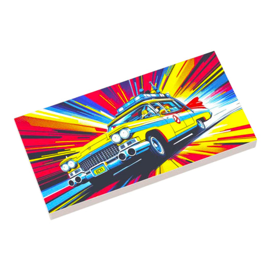 Bedruckte LEGO® Fliese 2x4 - Popart Geisterjäger