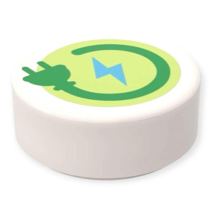 LEGO® Fliese rund 1x1 - Elektro-Zeichen / E-Auto