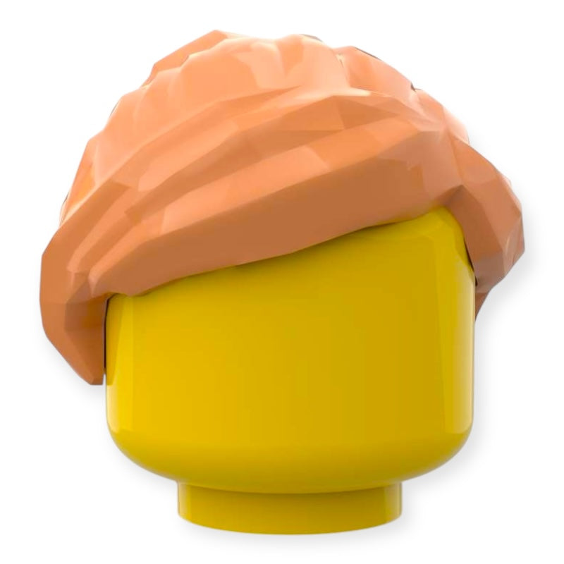 LEGO® Minifigur Frisur Nr 5 - Pferdeschwanz und seitlich geschwungenen Fransen - Nougat